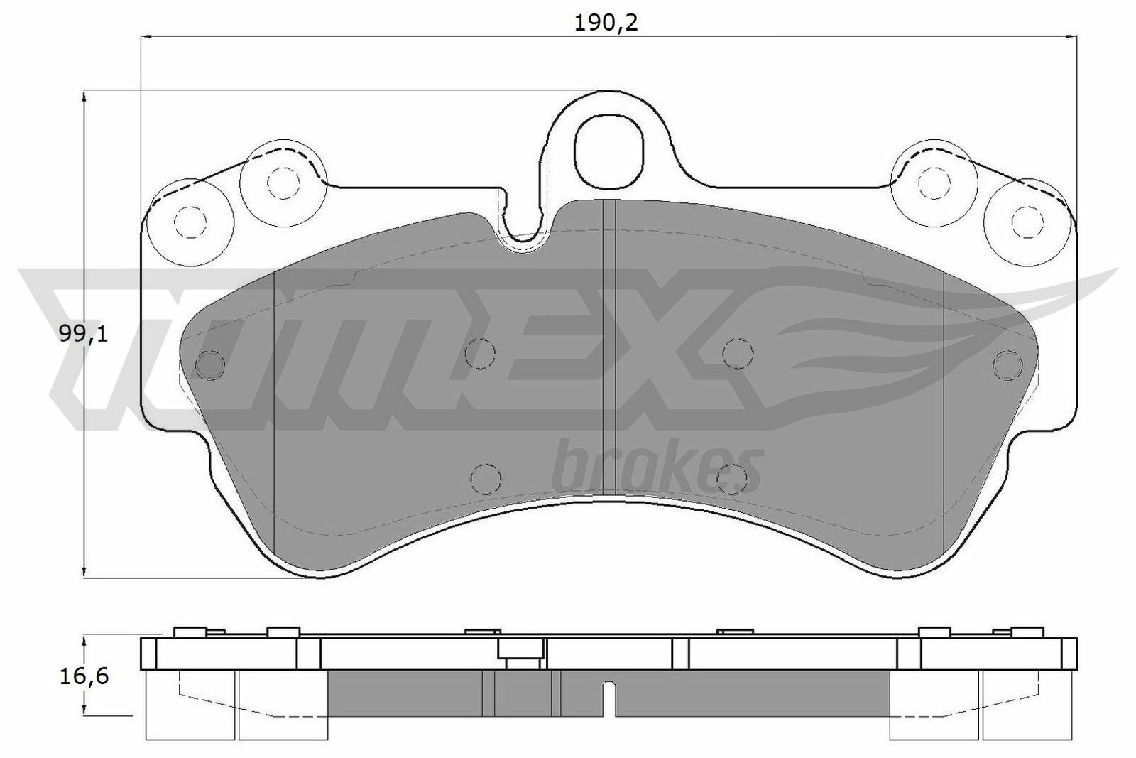 Sada brzdových destiček, kotoučová brzda TOMEX Brakes